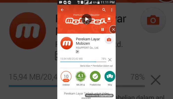 Download mobizen for android